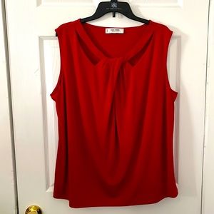 Red Cross Top Dressy Tank 2x